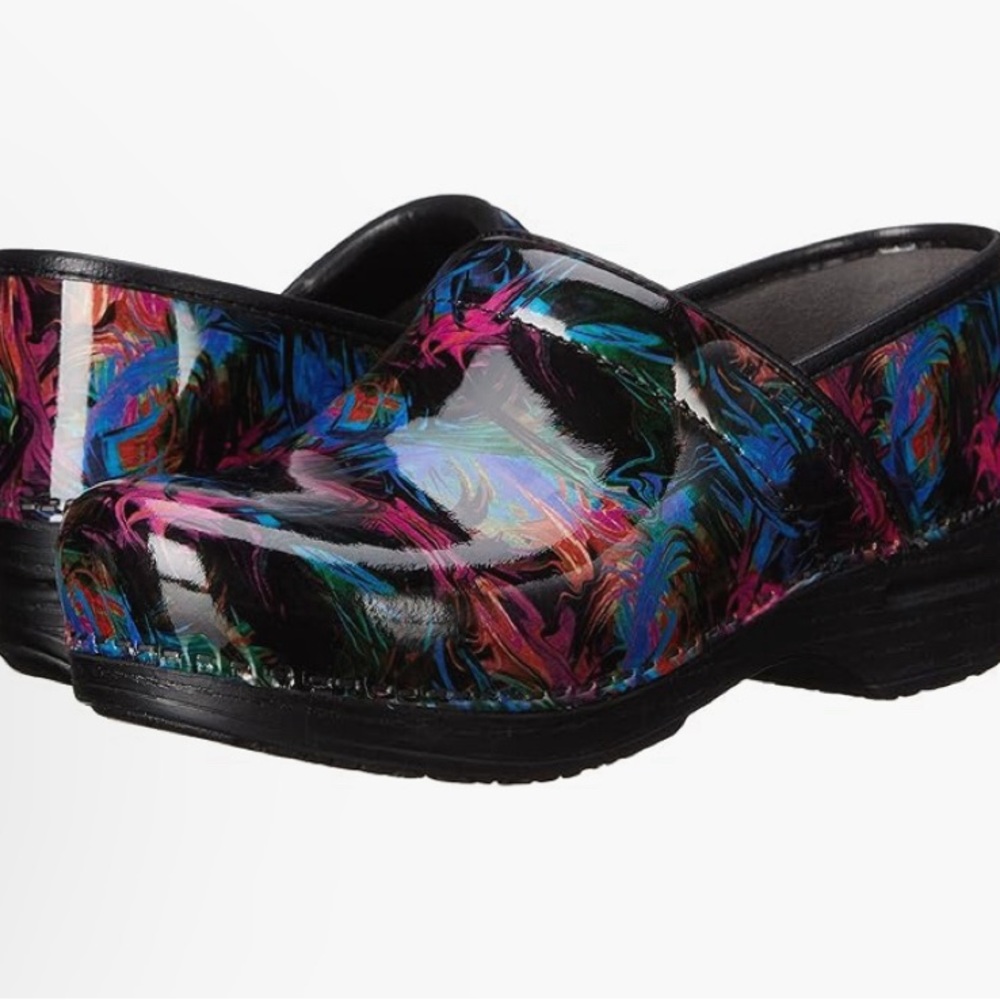 Dansko Multicolor Patterned Clogs